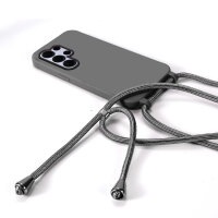 Handykette für Samsung Galaxy S25 Ultra Hanyhülle mit Band Hülle mit Kodel Smartphone Halskette in Schwarz