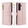 Handykette für Samsung Galaxy A56 Hülle mit Band Handyhülle Kartenfächer PU Leder Umhängetasche in Rosa
