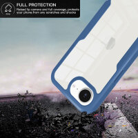 Handyhülle für Apple iPhone 16E – 360° Panzer Case mit Displayschutz Blau