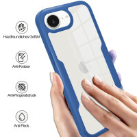 Handyhülle für Apple iPhone 16E – 360° Panzer Case mit Displayschutz Blau