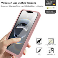 Handyhülle für Apple iPhone 16E – 360° Panzer Case mit Displayschutz Rosa