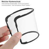 360° Hülle für Samsung A36 / A56, 360 Grad Handyhülle mit Integriertem Displayschutz in Schwarz