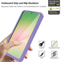 360° Hülle für Samsung A36 / A56, 360 Grad Handyhülle mit Integriertem Displayschutz in Lila