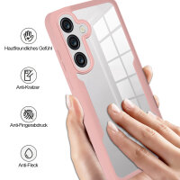 360° Hülle für Samsung A36 / A56, 360 Grad Handyhülle mit Integriertem Displayschutz in Rosa
