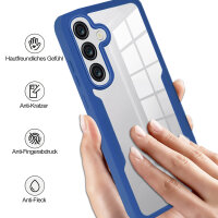 360° Hülle für Samsung A36 / A56, 360 Grad Handyhülle mit Integriertem Displayschutz in Blau