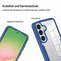 360° Hülle für Samsung A36 / A56, 360 Grad Handyhülle mit Integriertem Displayschutz in Blau