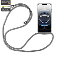 Handykette für Apple iPhone 16E – Handyhülle mit Band Grau
