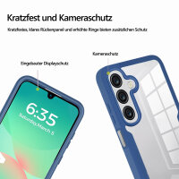 360° Hülle für Samsung Galaxy A26, 360 Grad Handyhülle mit Integriertem Displayschutz in Blau