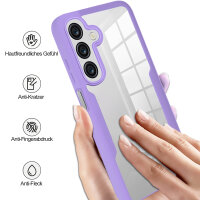 360° Hülle für Samsung Galaxy A26, 360 Grad Handyhülle mit Integriertem Displayschutz in Lila