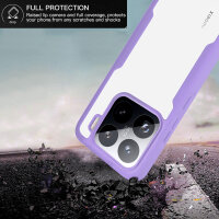 360° Grad Hülle für Xiaomi 15 Handyhülle vollschutz Integriertem Displayschutz in Lila
