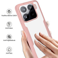 360° Grad Hülle für Xiaomi 15 Handyhülle vollschutz Integriertem Displayschutz in Rosa