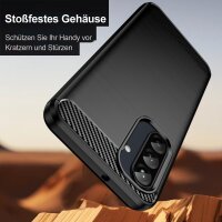 Carbon Hülle für Samsung Galaxy A26 Handyhülle Back Cover Handy Tasche Bumper
