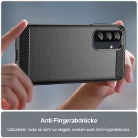 Carbon Hülle für Samsung Galaxy A26 Handyhülle Back Cover Handy Tasche Bumper
