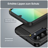 Carbon Hülle für Samsung Galaxy A26 Handyhülle Back Cover Handy Tasche Bumper