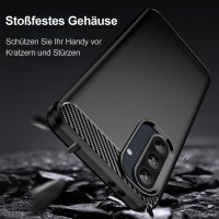 Carbon Hülle für Samsung Galaxy A36 / A56 Handyhülle Back Cover Handy Tasche Bumper