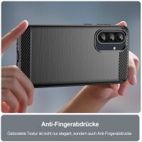 Carbon Hülle für Samsung Galaxy A36 / A56 Handyhülle Back Cover Handy Tasche Bumper