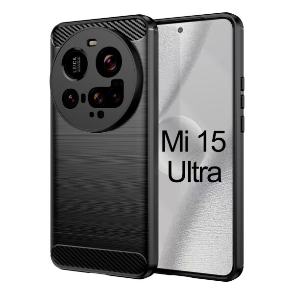 Hülle für Xiaomi 15 Ultra Carbon Look Handyhülle Outdoor Stoßfeste Handy Tasche Bumper