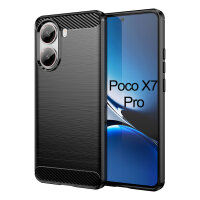 Hülle Poco X7 Pro 5G Carbon Look Handyhülle...
