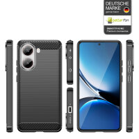 Hülle Poco X7 Pro 5G Carbon Look Handyhülle Outdoor Stoßfeste Handy Tasche Bumper