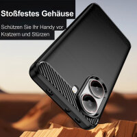 Hülle Poco X7 Pro 5G Carbon Look Handyhülle Outdoor Stoßfeste Handy Tasche Bumper