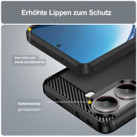 Hülle Poco X7 Pro 5G Carbon Look Handyhülle Outdoor Stoßfeste Handy Tasche Bumper