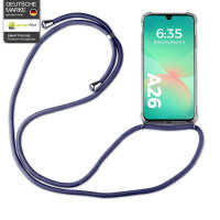 Handykette für Samsung Galaxy A26 Handyhülle mit Band Case TPU Hülle mit Kordel in Blau