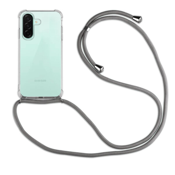 Handykette für Samsung Galaxy A26 Handyhülle mit Band Case TPU Hülle mit Kordel in Grau