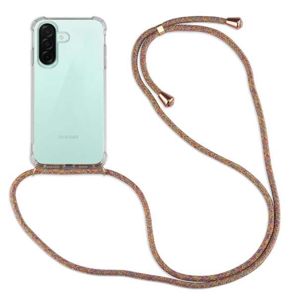 Handykette für Samsung Galaxy A26 Handyhülle mit Band Case TPU Hülle mit Kordel in Rainbow