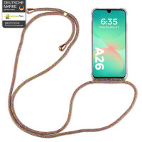 Handykette für Samsung Galaxy A26 Handyhülle mit Band Case TPU Hülle mit Kordel in Rainbow