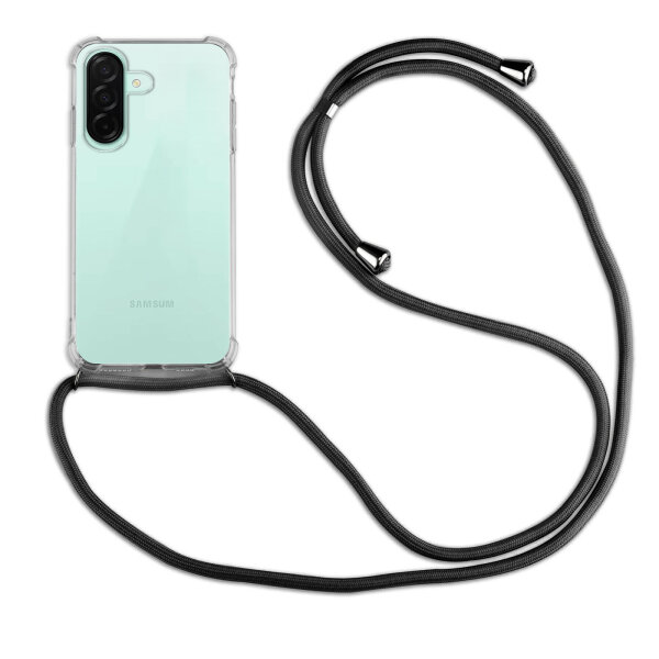 Handykette für Samsung Galaxy A26 Handyhülle mit Band Case TPU Hülle mit Kordel in Schwarz