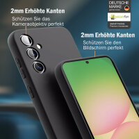 Hülle für Samsung Galaxy A36 / A56 Handyhülle Back Cover Silikon Case Bumper in Schwarz