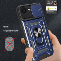 Handyhülle für Apple iPhone 16E – Ring Panzer Case Blau