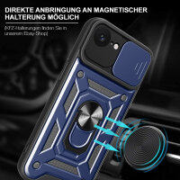Handyhülle für Apple iPhone 16E – Ring Panzer Case Blau