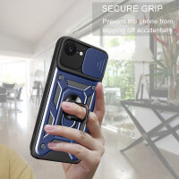 Handyhülle für Apple iPhone 16E – Ring Panzer Case Blau