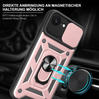Handyhülle für Apple iPhone 16E – Ring Panzer Case Rosegold