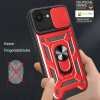 Handyhülle für Apple iPhone 16E – Ring Panzer Case Rot