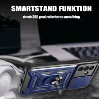 Outdoor Panzer Hülle für Samsung Galaxy A26 mit Kameraschutz Ringhalter Bumper in Blau