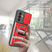 Outdoor Panzer Hülle für Samsung Galaxy A26 mit Kameraschutz Ringhalter Bumper in Rot