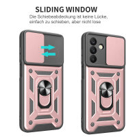 Outdoor Panzer Hülle für Samsung Galaxy A26 mit Kameraschutz Ringhalter Bumper in Rosegold