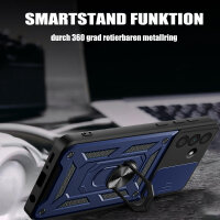 Outdoor Panzer Hülle für Samsung Galaxy A36 / Galaxy A56 mit Kameraschutz Ringhalter Bumper in Blau