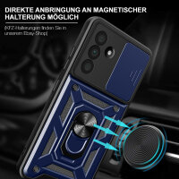 Outdoor Panzer Hülle für Samsung Galaxy A36 / Galaxy A56 mit Kameraschutz Ringhalter Bumper in Blau