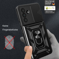 Outdoor Panzer Hülle für Samsung Galaxy A36 / Galaxy A56 mit Kameraschutz Ringhalter Bumper in Schwarz