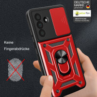Outdoor Panzer Hülle für Samsung Galaxy A36 / Galaxy A56 mit Kameraschutz Ringhalter Bumper in Rot