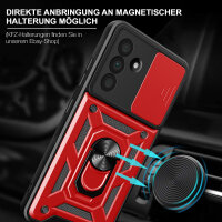 Outdoor Panzer Hülle für Samsung Galaxy A36 / Galaxy A56 mit Kameraschutz Ringhalter Bumper in Rot