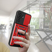 Outdoor Panzer Hülle für Samsung Galaxy A36 / Galaxy A56 mit Kameraschutz Ringhalter Bumper in Rot