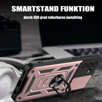 Outdoor Panzer Hülle für Samsung Galaxy A36 / Galaxy A56 mit Kameraschutz Ringhalter Bumper in Rosegold