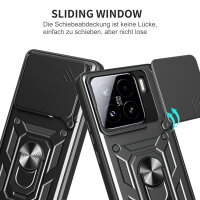 Outdoor Panzer Hülle für Xiaomi 15 Handyhülle Kameraschutz Ringhalter in Schwarz