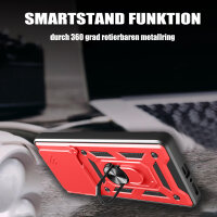 Outdoor Panzer Hülle für Xiaomi 15 Handyhülle Kameraschutz Ringhalter in Rot