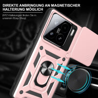 Outdoor Panzer Hülle für Xiaomi 15 Handyhülle Kameraschutz Ringhalter in Rosegold