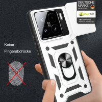 Outdoor Panzer Hülle für Xiaomi 15 Handyhülle Kameraschutz Ringhalter in Silber